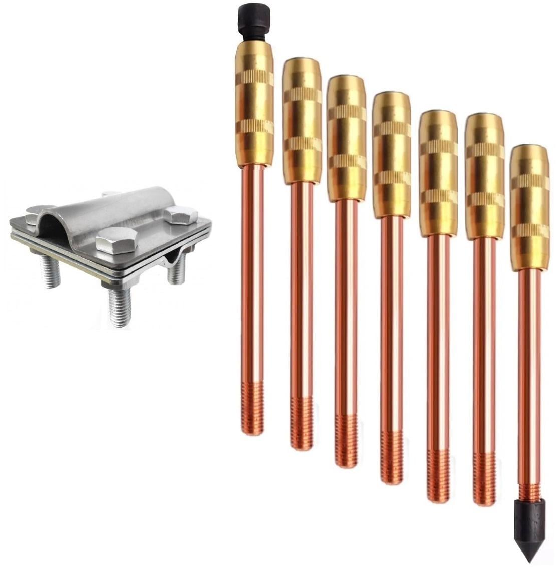 Комплект заземления омедненный Hrom d 14,2 мм 10,5 м (26393992)