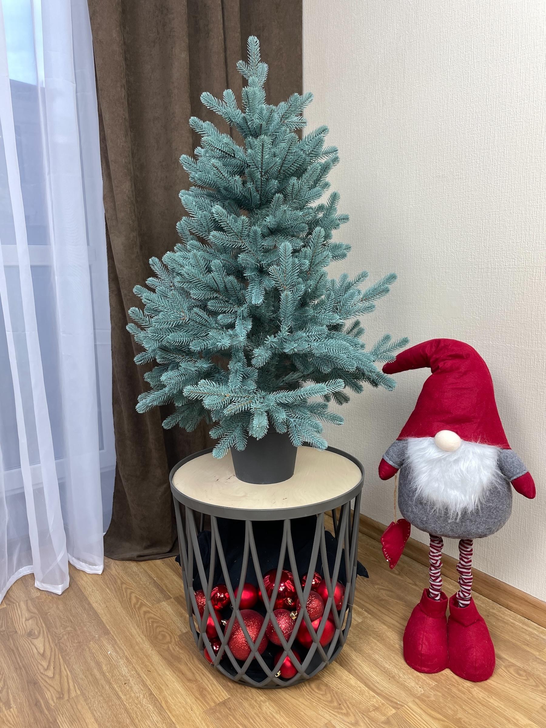 Штучна ялинка лита Traditional в горщику 90 см Блакитний (Н01022) - фото 3 Штучна ялинка лита Traditional в горщику 90 см Блакитний (Н01022) - фото 3