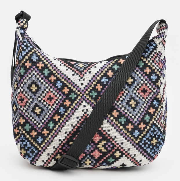 Женская сумка с оригинальным этноузором и регулируемым ремешком Разноцветный (C00931-2)
