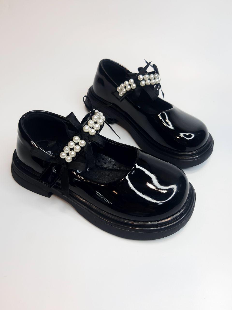 Туфлі дитячі Clibee для дівчинки р. 28 17,5 см Чорний (632 black)