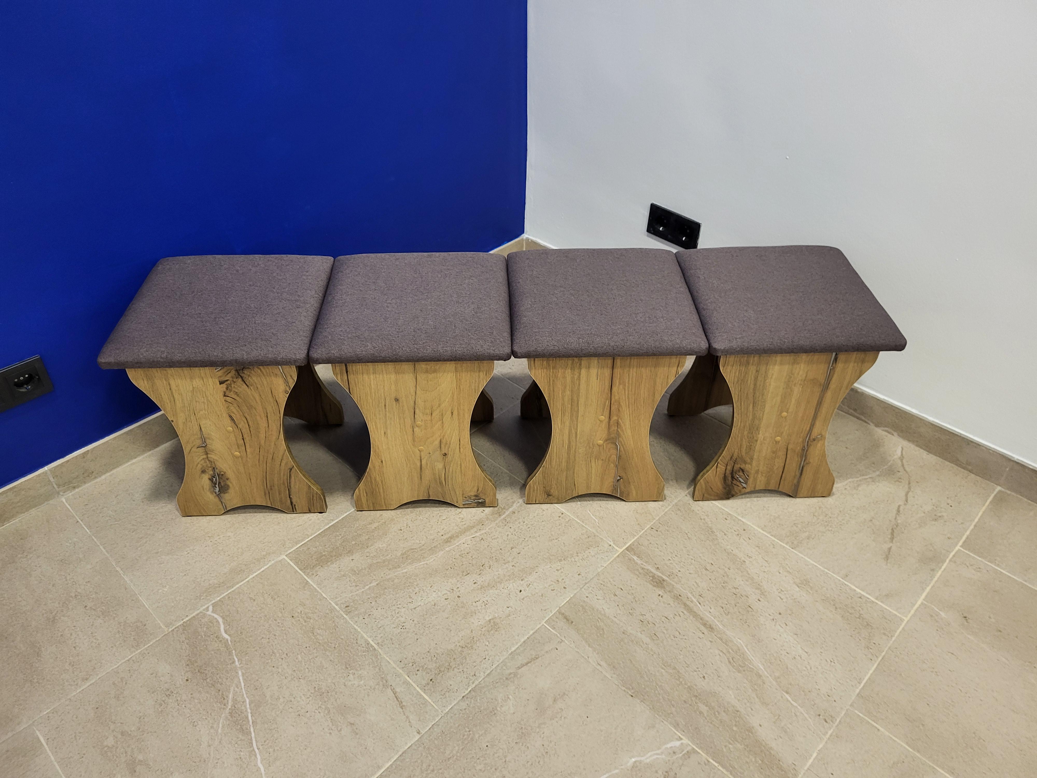 Комплект табуретов Семейный 35х35х44 см 4 шт. Дуб Флагшток/Бонус Нова (TTTT-DF-BN)