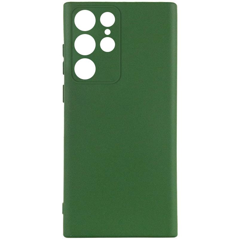Протиударний чохол TPU GETMAN Liquid Silk Full Camera Samsung Galaxy S23 Ultra Зелений / Dark green