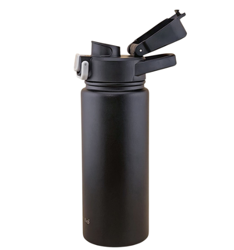 Термопляшка спортивна Kamille з нержавіючої сталі 600 мл Чорний (2176) - фото 4 Термопляшка спортивна Kamille з нержавіючої сталі 600 мл Чорний (2176) - фото 4