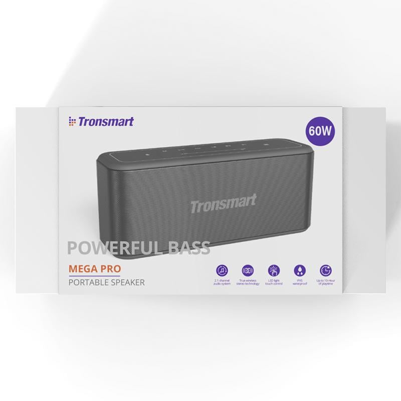 Портативная колонка Tronsmart Mega Pro IPX5 AUX/TF/USB 60 Вт TWS NFC 10h Max Black (588020) - фото 8