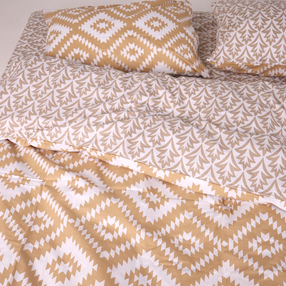 Комплект постільної білизни PaniPava Золотий Орнамент бязь 155х215 см (10100601) - фото 2