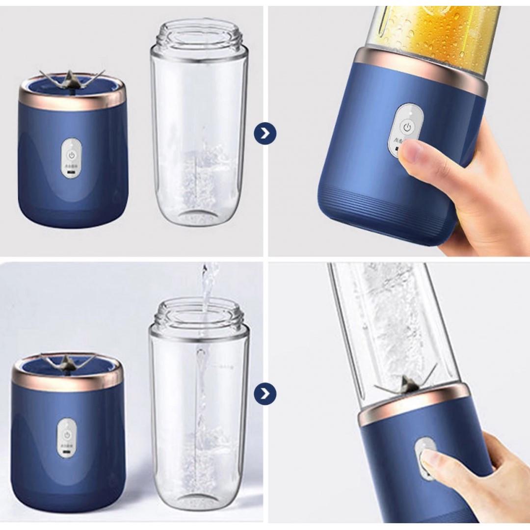 Соковитискач-блендер електричний міні з USB 400 мл (9241) - фото 3 Соковитискач-блендер електричний міні з USB 400 мл (9241) - фото 3