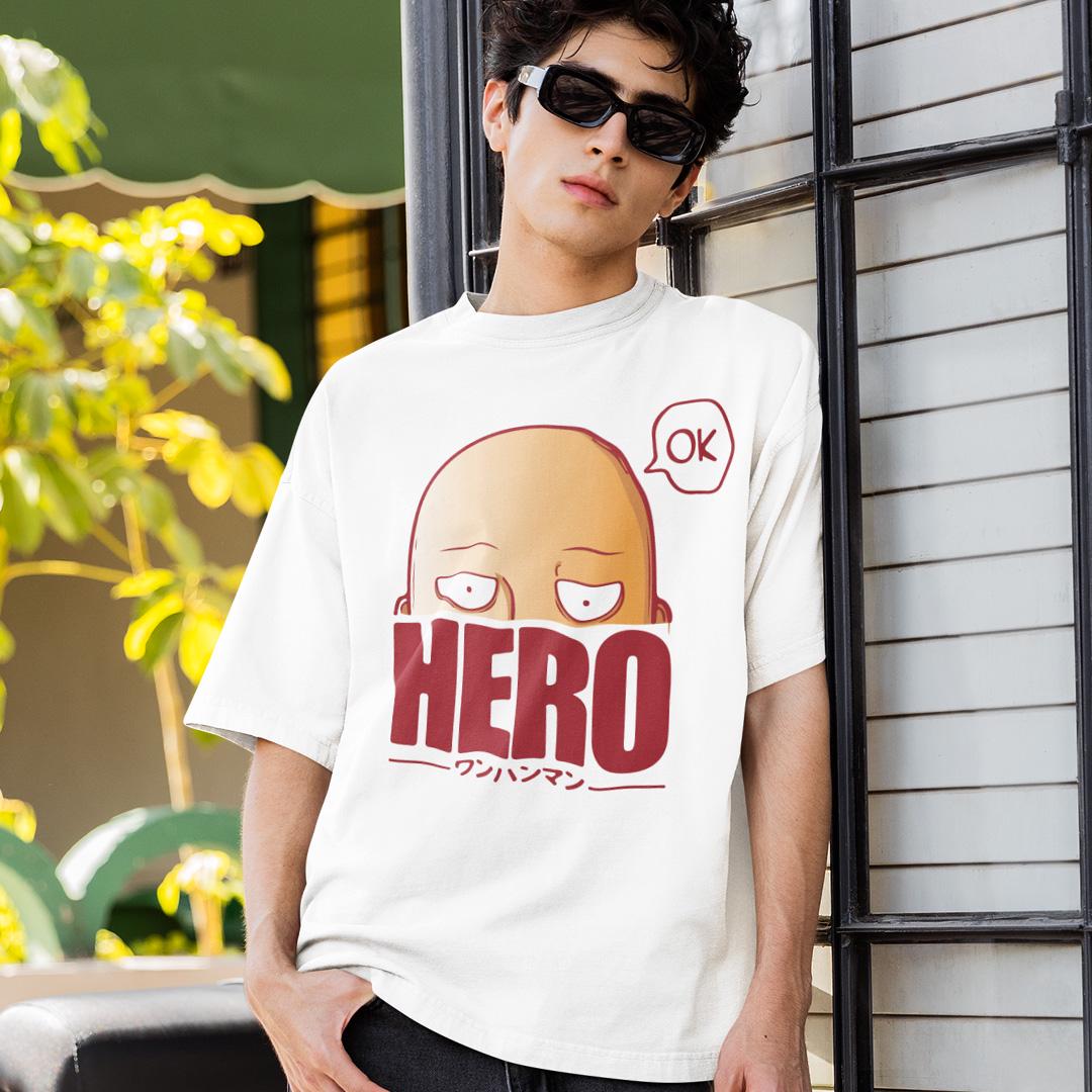 Футболка унісекс One Punch Man Hero wht XL Білий (0000010792)