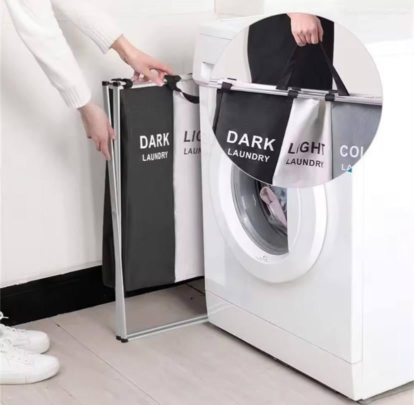 Корзина для белья складная на 3 секции (f0d6b19f) - фото 3 Корзина для белья складная на 3 секции (f0d6b19f) - фото 3