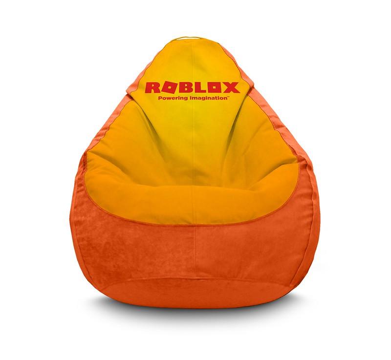 Кресло мешок iPuff Roblox Powered imagination logo Флок XL 80x110 см Оранжевый Кресло мешок iPuff Roblox Powered imagination logo Флок XL 80x110 см Оранжевый