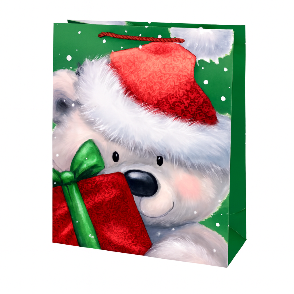 Подарочный пакет Bear R98391-M 26х32х10.5 см Зеленый (30651676)