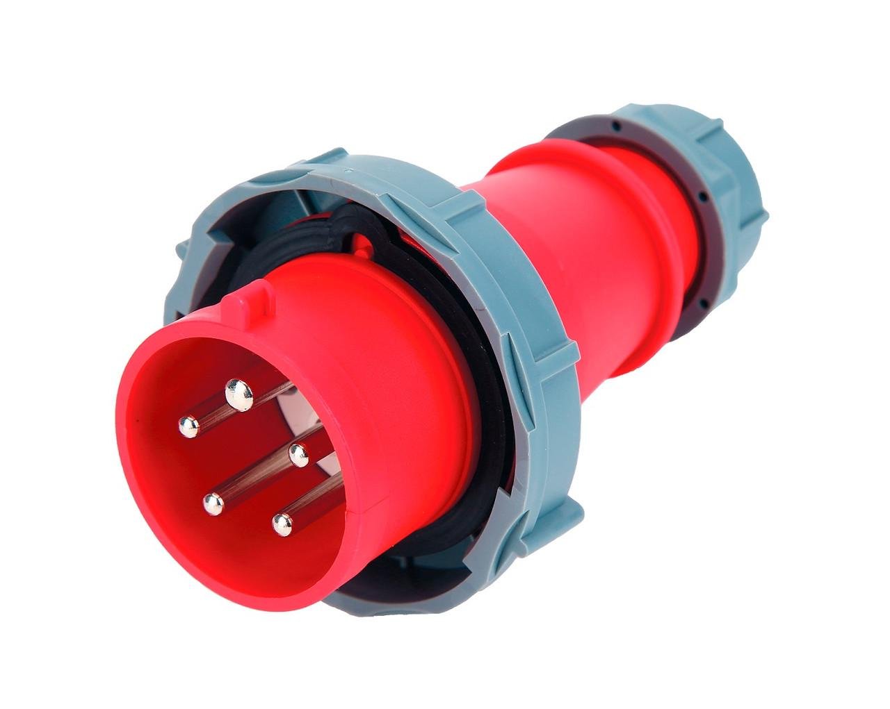 Вилка силовая TechnoSystems 0252 3Р+PЕ+N 32А 380В IP67 (5502045)