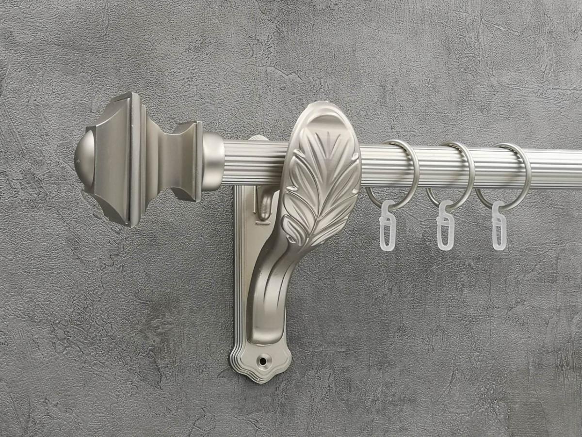 Карниз Quadrum Борджеза рифленая штанга одинарный ретро 25 мм 200 см Сатин (272284066)