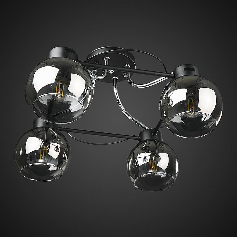 Потолочная люстра молекула Light House DL-17289/4 Черный