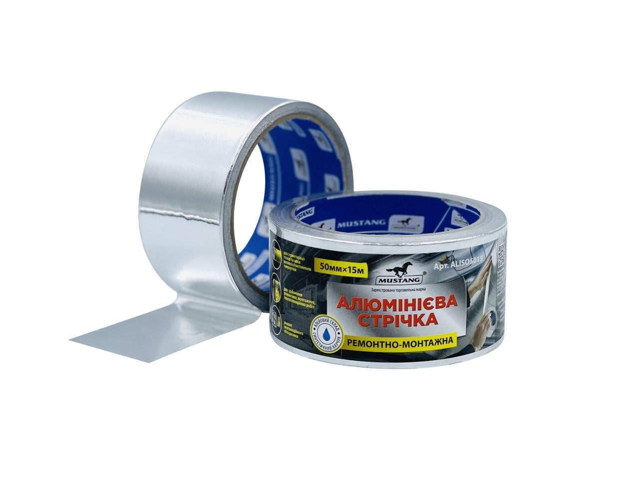Лента алюминиевая ремонтно-монтажная MUSTANG 50 мм х 15 м (ALISO5015)