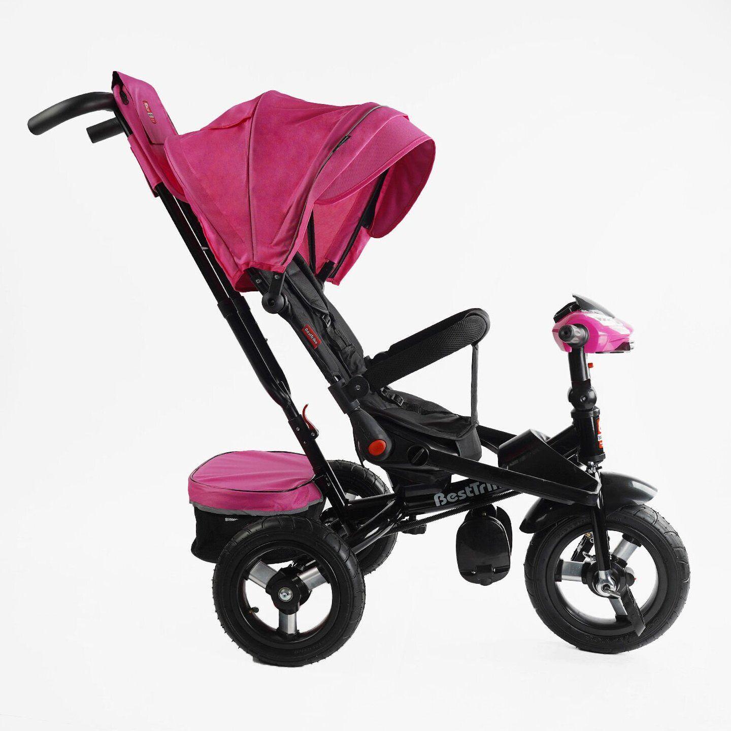 Велосипед дитячий триколісний Best Trike 6088 F надувні/фара з USB/пультом/батьківською ручкою Рожевий (701-16) - фото 2 Велосипед дитячий триколісний Best Trike 6088 F надувні/фара з USB/пультом/батьківською ручкою Рожевий (701-16) - фото 2