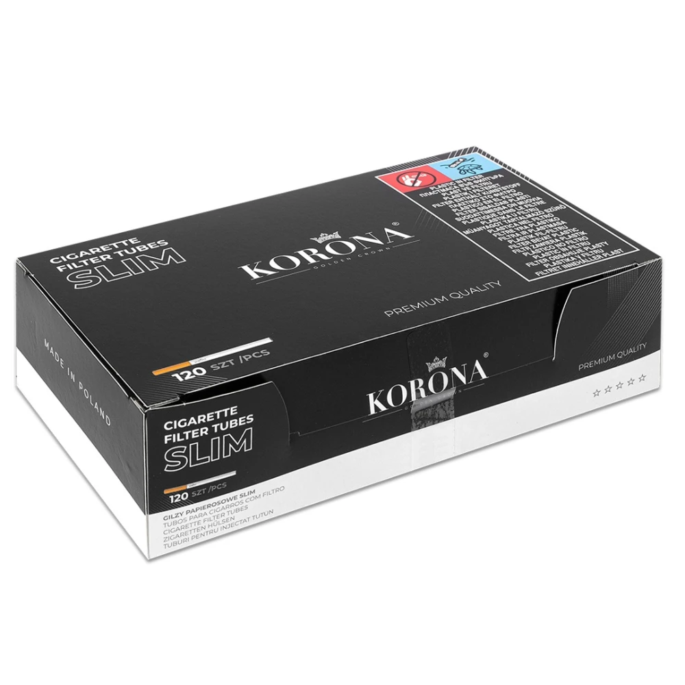 Гільзи для набивання цигарок Korona Slim 120 шт. (23067)