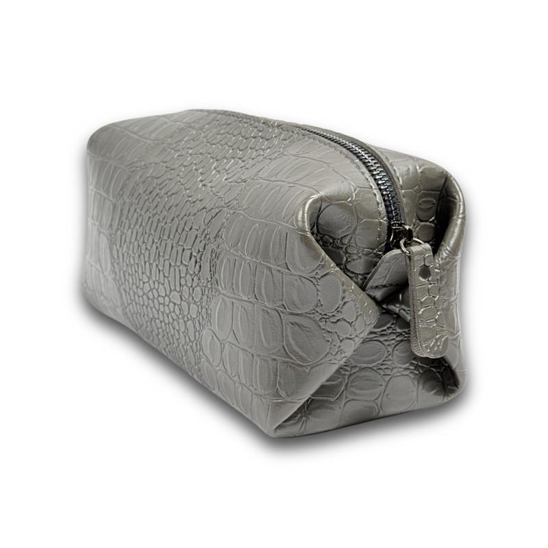 Косметичка з екошкіри Gorillas Accessories Лаура крокодил Сірий (FR35)