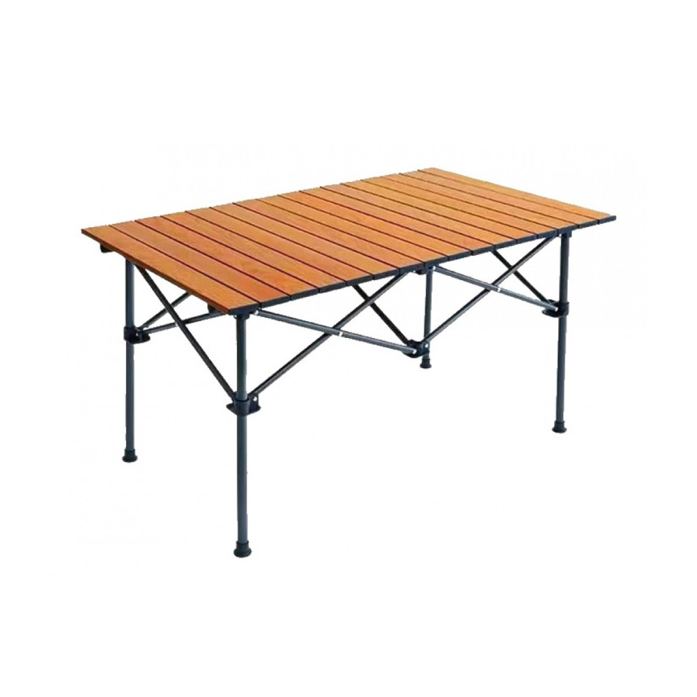 Стол туристический Easy Camping EC-7765 для пикника складной металлический с чехлом 1200x550x630 мм Brown (784780540)