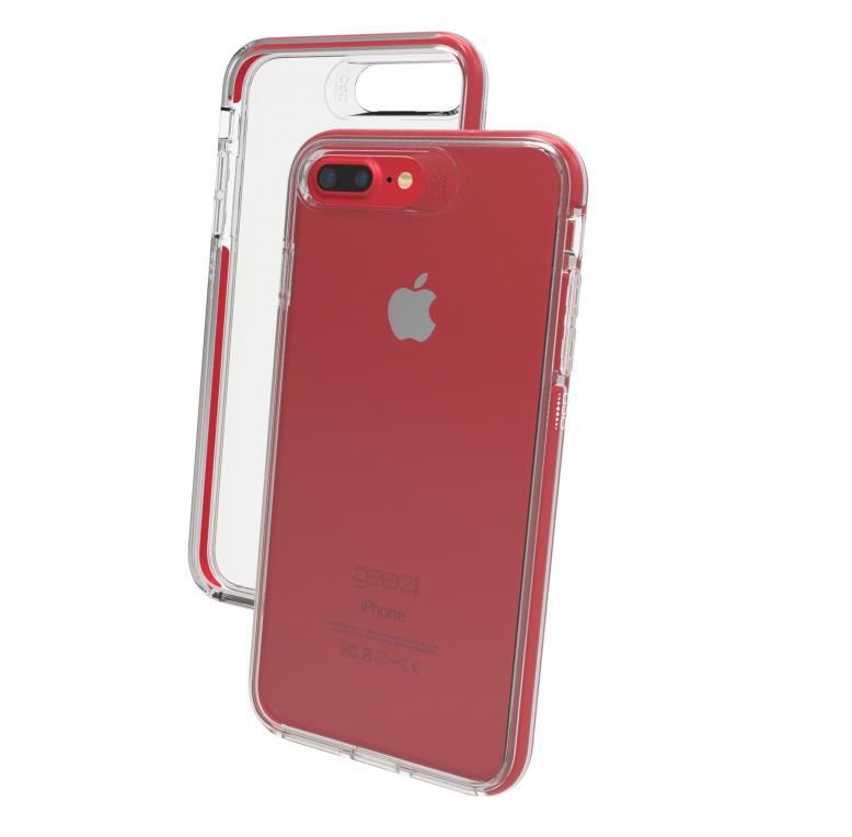 Противоударный прозрачный чехол Gear4 Piccadilly D3O с антимикробным покрытием для Iphone 6/6S/7/8 Plus 5.5" Red Противоударный прозрачный чехол Gear4 Piccadilly D3O с антимикробным покрытием для Iphone 6/6S/7/8 Plus 5.5" Red