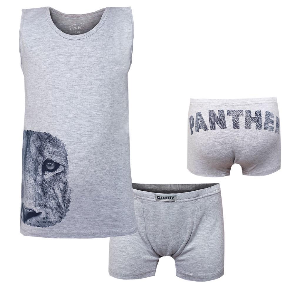 Комплект белья детский для мальчика хлопковый Gabbi КТМ-19-14 140 см Серый (11720)