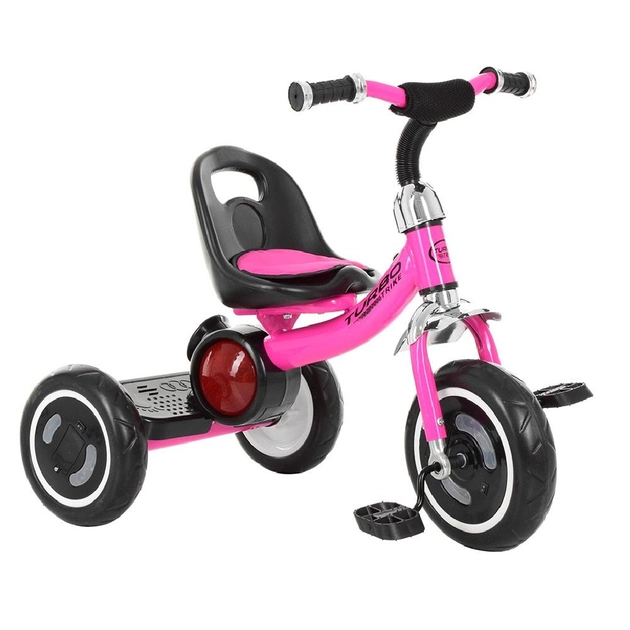 Велосипед детский трехколесный Turbo Trike с подсветкой колес Розовый