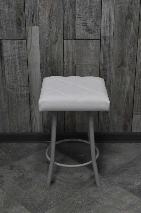 Табурет кухонний Tutty+ 30х30х45 см Ромб Білий/Сірий (28374501)