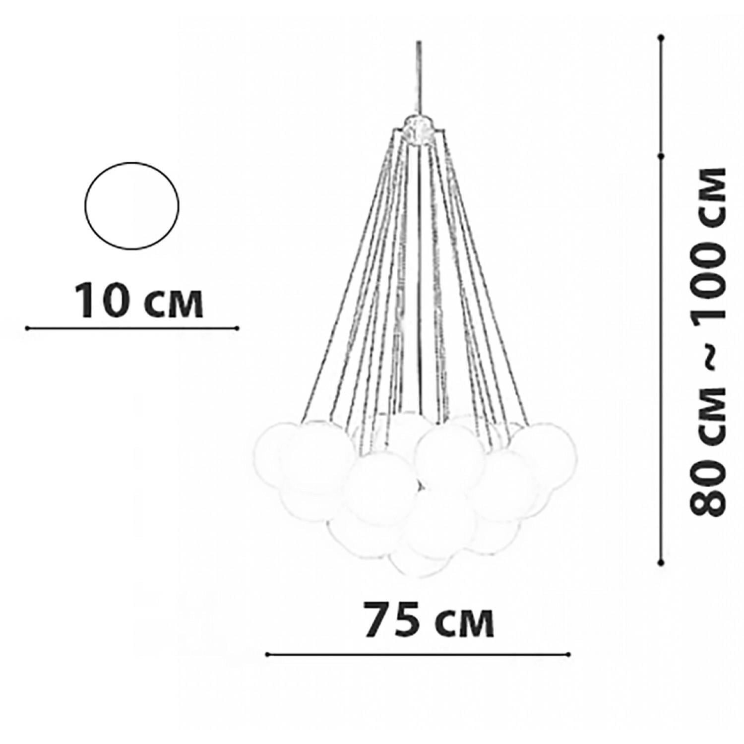 Люстра Friendlylight Bulb Black (FL5040) - фото 5