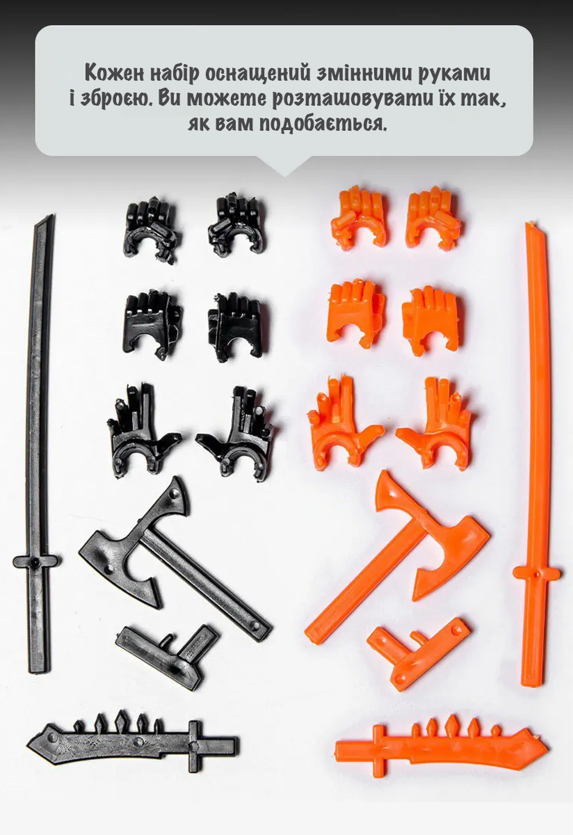 Робот-людина шарнірний 3D з пластику dummy 13 61 дет. Синьо-помаранчевий (139) - фото 5 Робот-людина шарнірний 3D з пластику dummy 13 61 дет. Синьо-помаранчевий (139) - фото 5