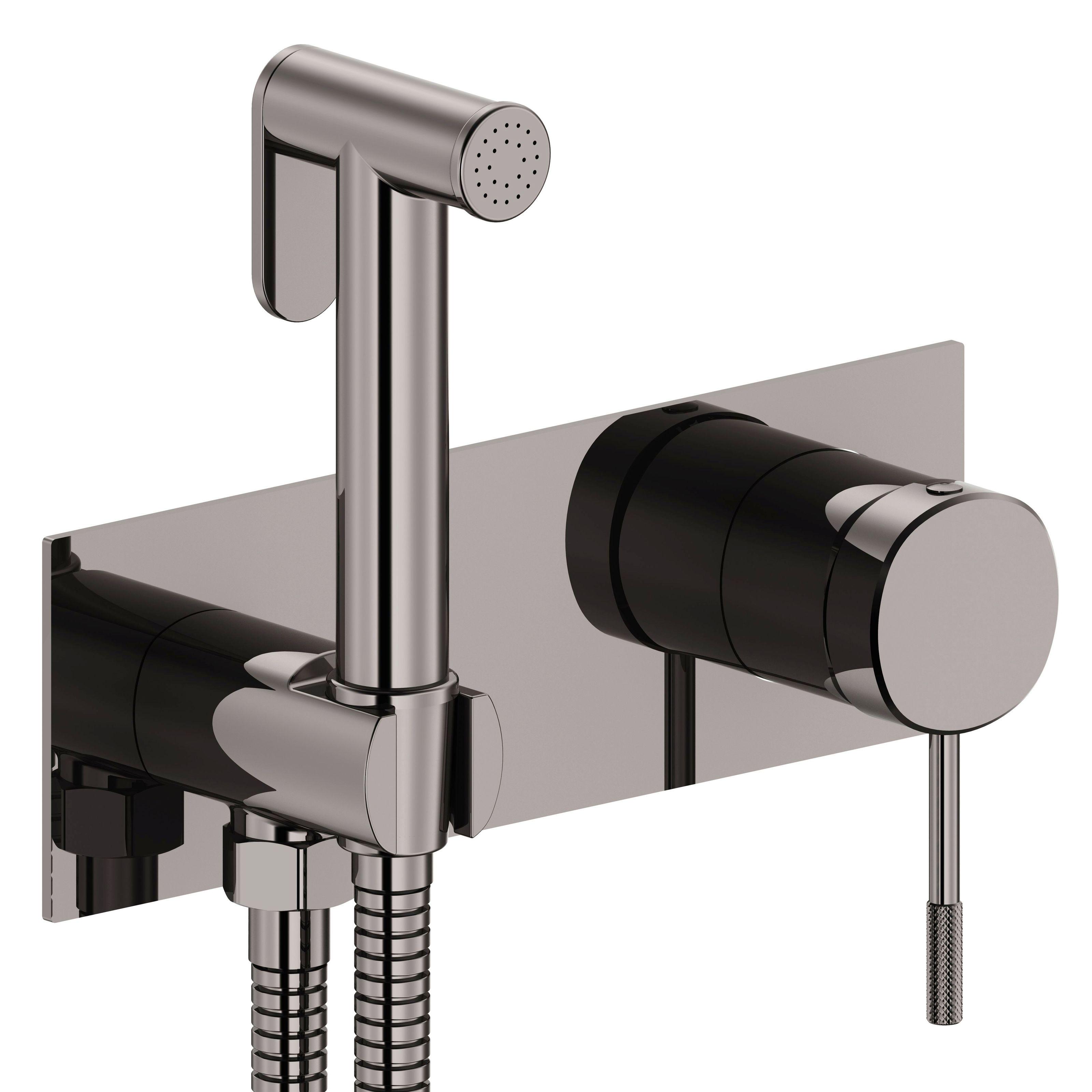 Смеситель для биде Imprese BRENTA ZMK091908122 скрытого монтажа Черный (82923)