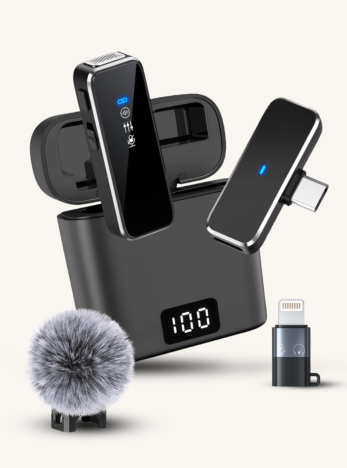 Микрофон беспроводной петличный OnePro с ветрозащитной насадкой Черный (73719)