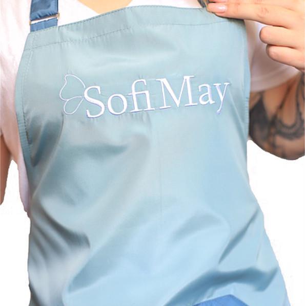 Фартух косметолога Sofi May з кишенею Блакитний - фото 4 Фартух косметолога Sofi May з кишенею Блакитний - фото 4