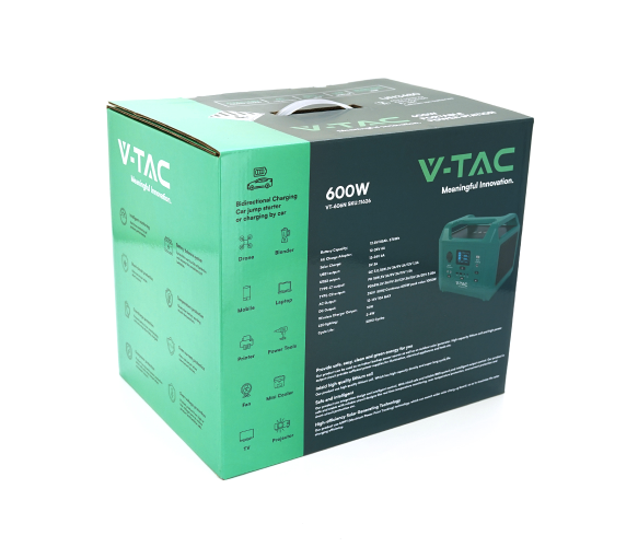 Зарядная станция V-TAC Power VT-606N/LiFePO4/IRF32135 12,8V 45Ah/576Wh/600W PEAK 1000W/18W/5V3.5A/PD18W/PD65W 7,8 кг - фото 4