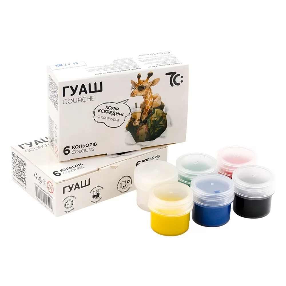 Гуашь Гамма UA 6 цветов 16 мл (7C20602 4820219217404)