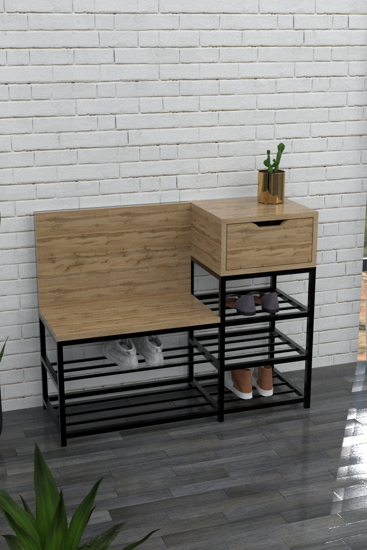 Полка для обуви EcoLoft Лофт DSP-1024 Дуб Аппалачи (23195552)