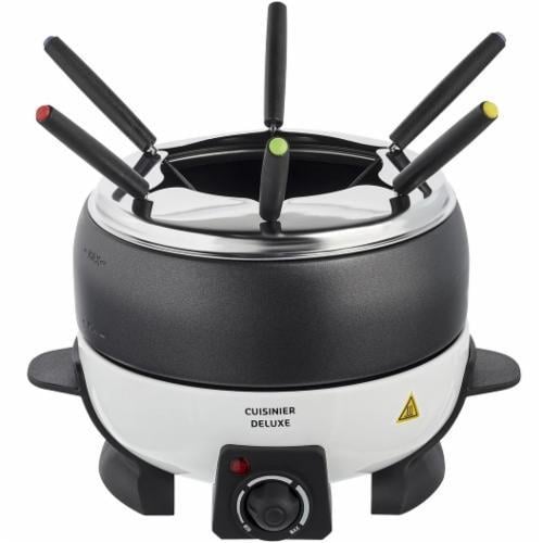 Набор для фондю Cuisinier Deluxe 14663 800 Вт Черный/Белый (18646587)