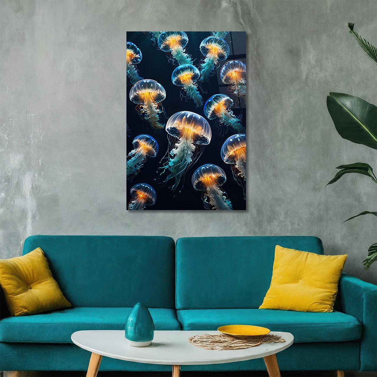 Картина на стекле NovellaPrint Жизнь медуз 80х120 см (457.4) - фото 7