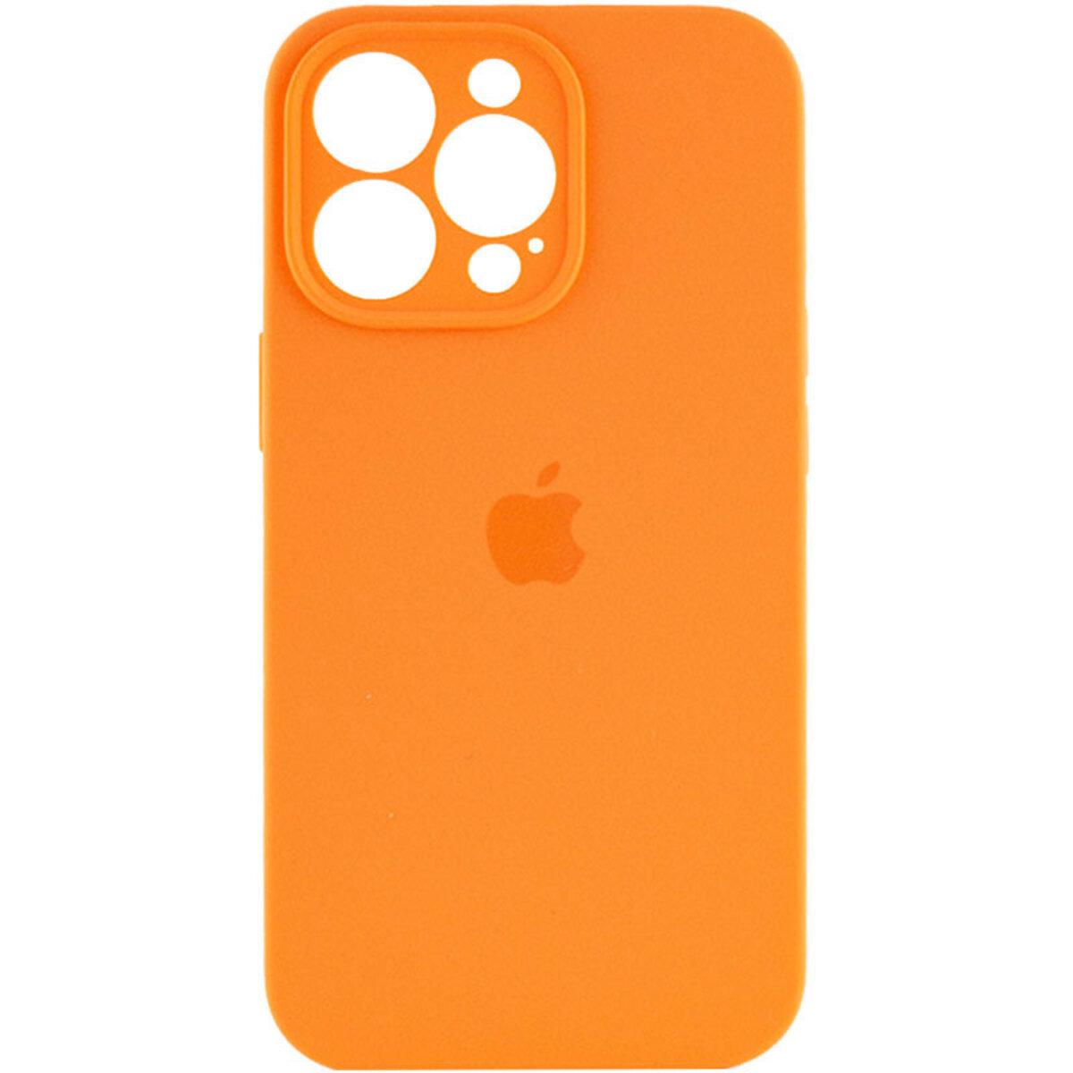 Противоударный чехол для Apple iPhone 15 Pro Max Silicone Full Case AA Camera Protect / Orange