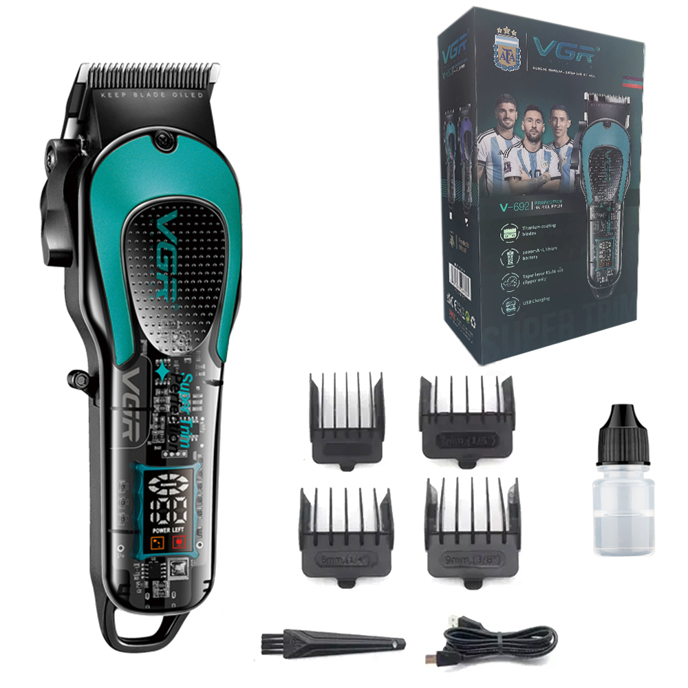 Машинка для стрижки акумуляторна VGR V-692 Green