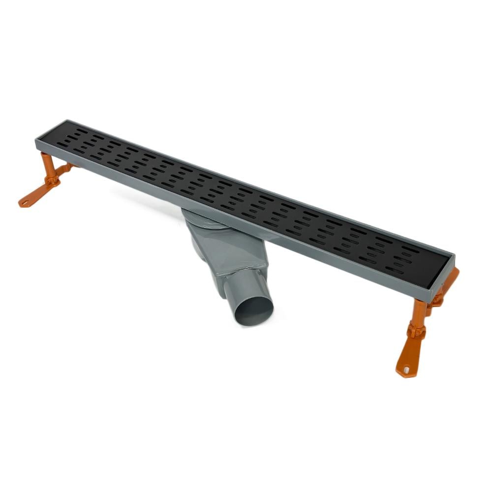 Трап душовий Classic Feha горизонтальний поворотний сифон 60 см Чорний