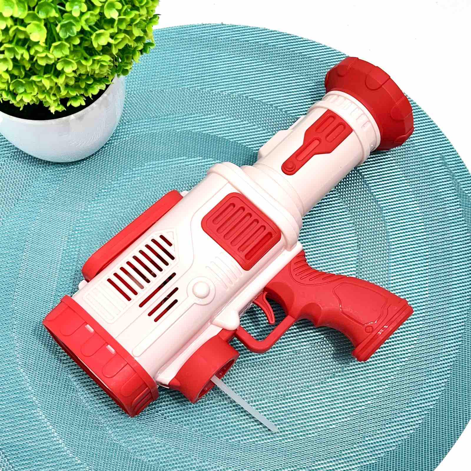 Пистолет для запуска мыльных пузырей светло/запаска 26 см Красный (9835-3) - фото 3