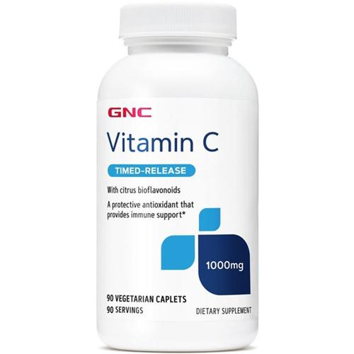 Витамин C для спорта GNC Vitamin C with Citrus Bioflavonoids Timed-Release 1000 мг 90 Veg Caplets