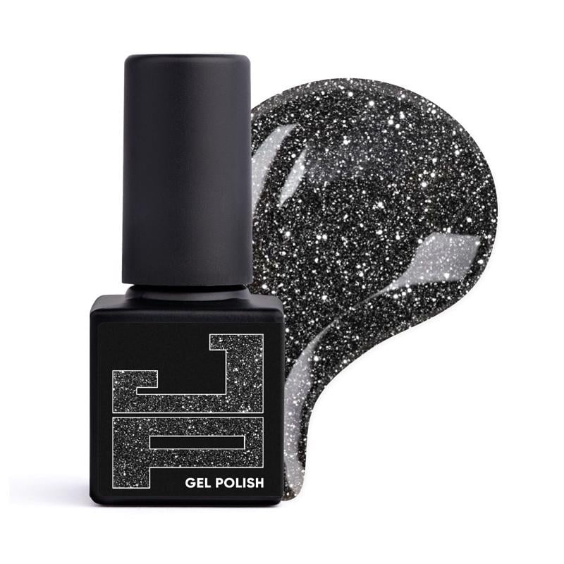 Гель-лак Jerden Proff 5 мл 061 Black Mirage Светоотражающий графитовый с зеленым подтоном
