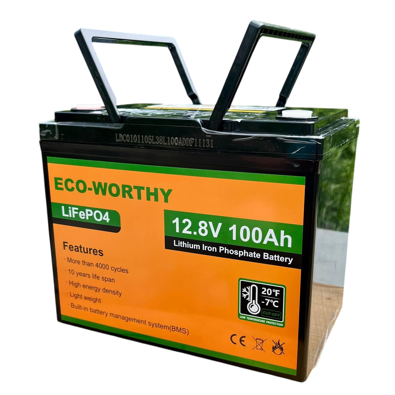 Аккумулятор LiFePO4 Eco-Worthy 12,8V 100Ач 1280Wh BMS >4000 циклов литий-железо-фосфатная батарея