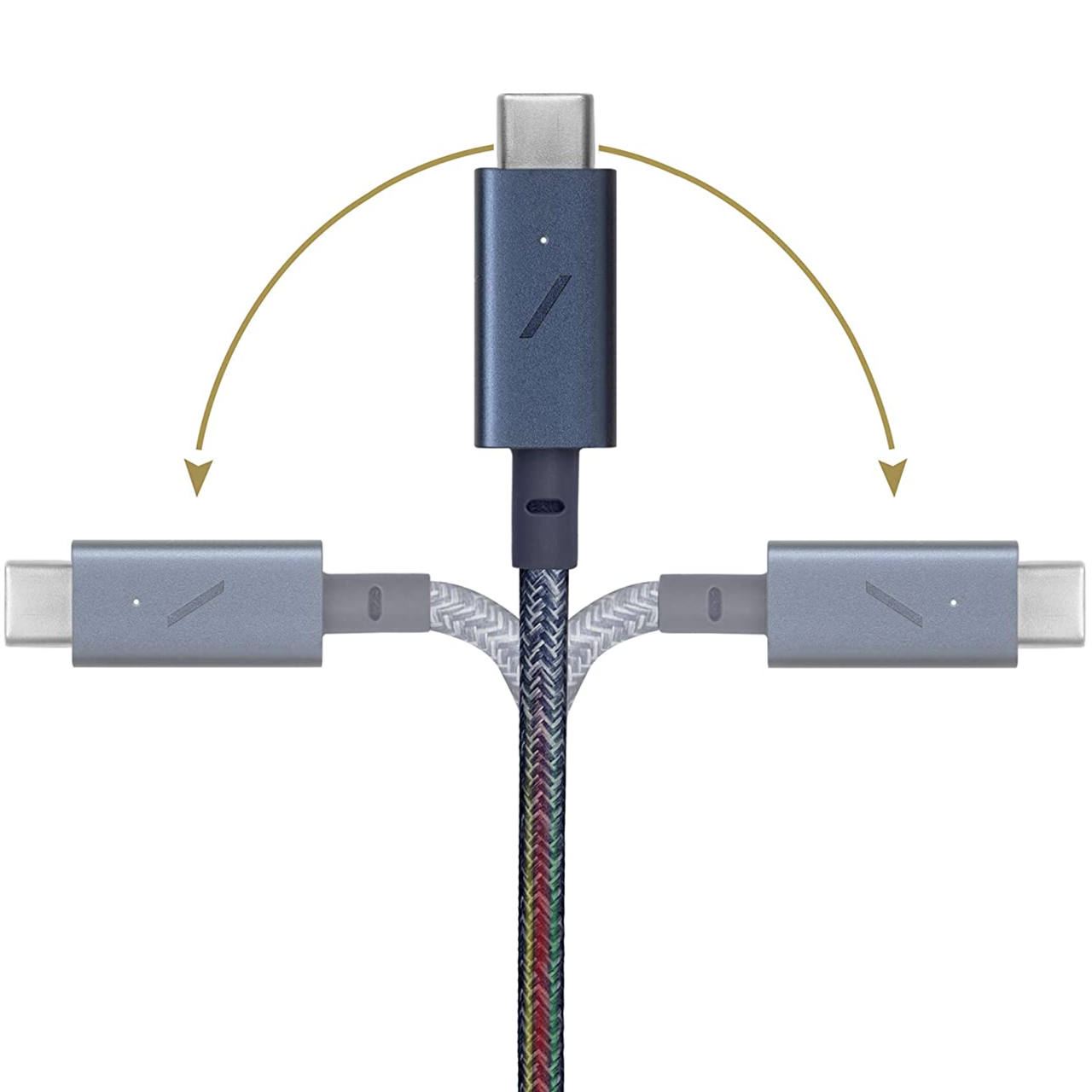 Кабель синхронизации Native Union Belt 2.4 m Cable USB-C to USB-C Pro, Indigo (BELT-C-IND-PRO-NP) - фото 3 Кабель синхронизации Native Union Belt 2.4 m Cable USB-C to USB-C Pro, Indigo (BELT-C-IND-PRO-NP) - фото 3