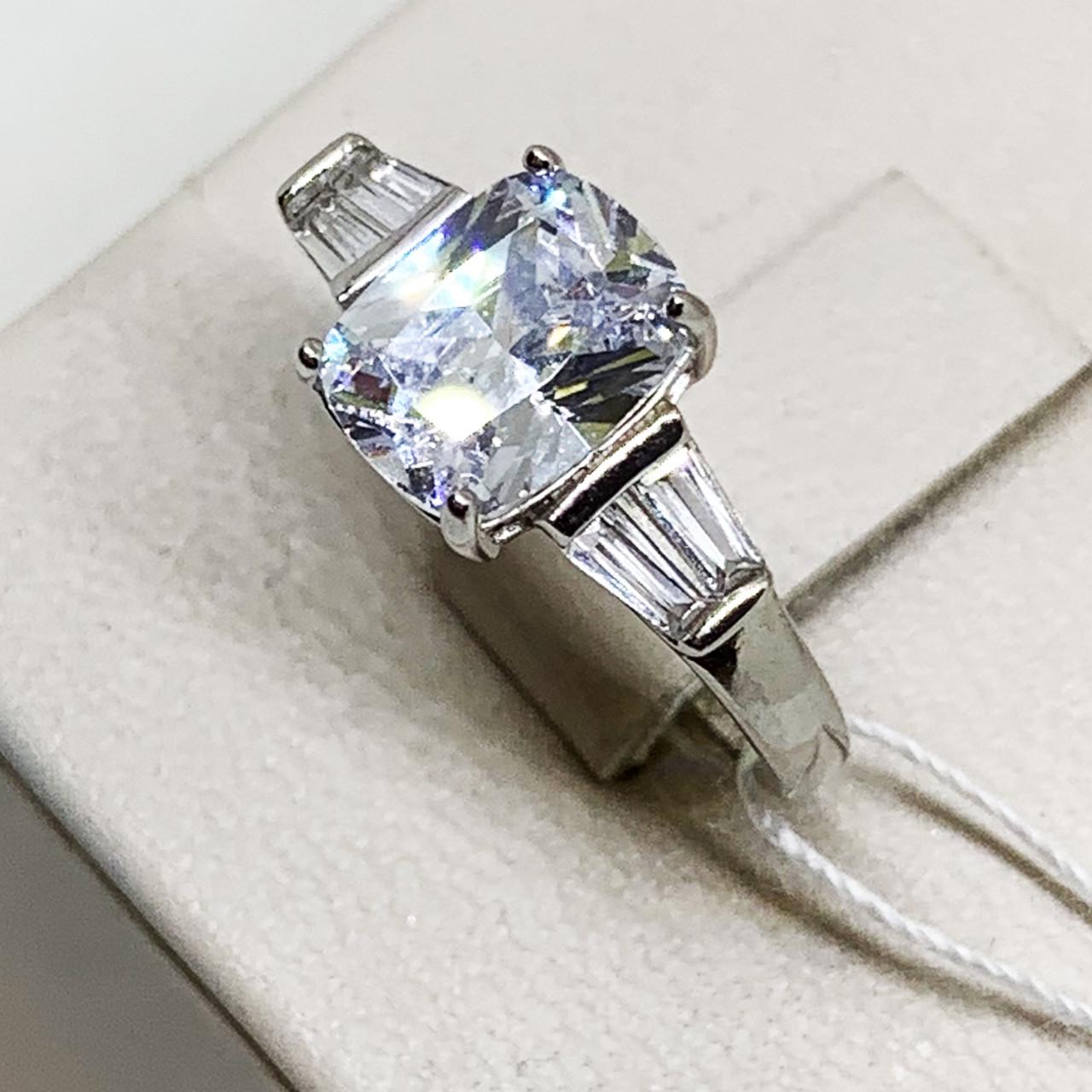 Кольцо серебряное с кубическим цирконием р. 18 2,93 г (1696028968) Кольцо серебряное с кубическим цирконием р. 18 2,93 г (1696028968)