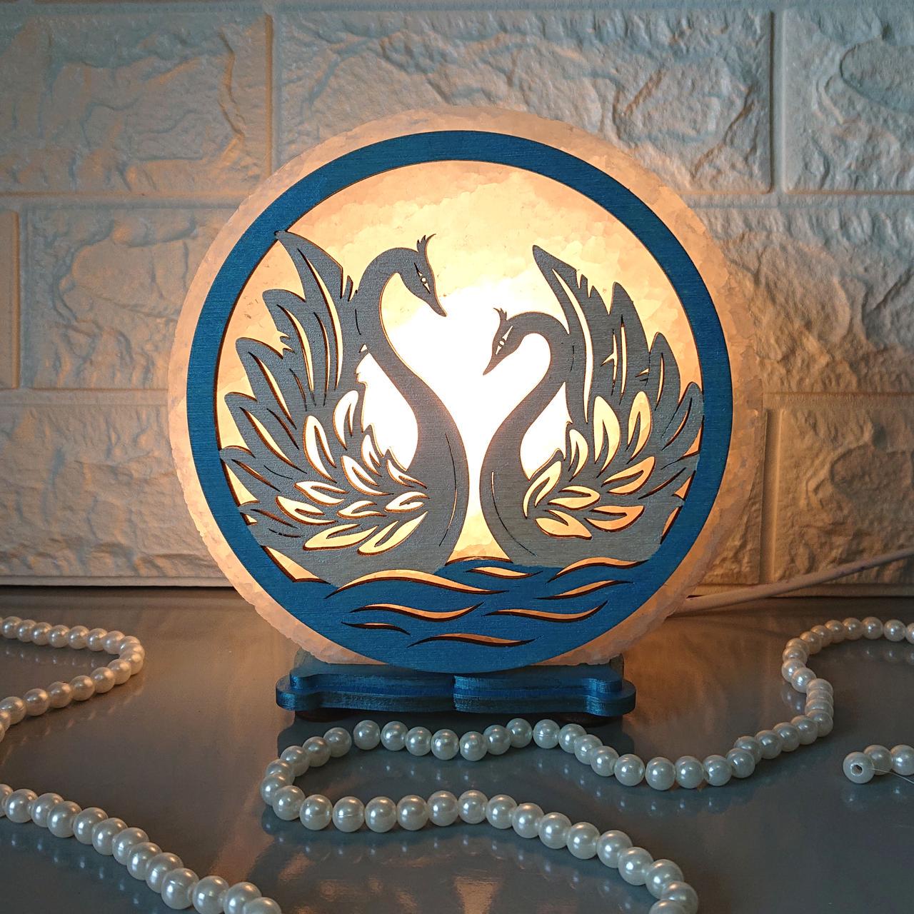 Соляной светильник Лебеди (C-KБ-0004-y)