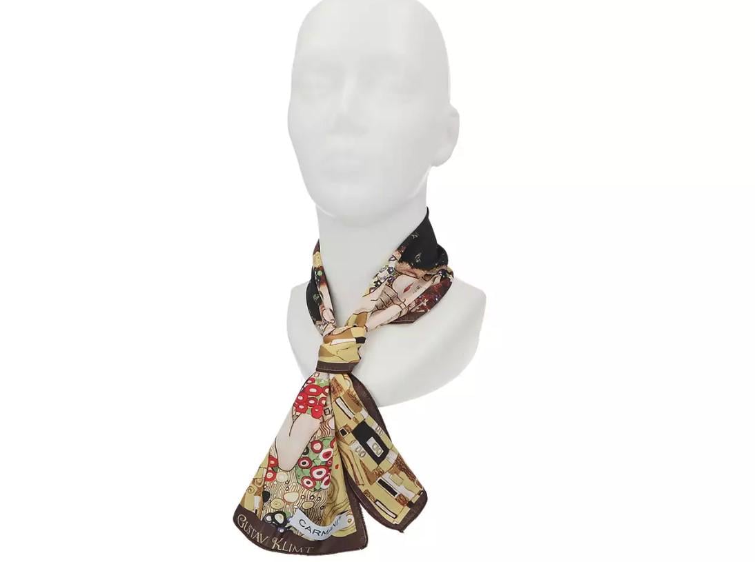 Шарф-аксессуар для сумки Г. Климт Поцелуй 18х90 см