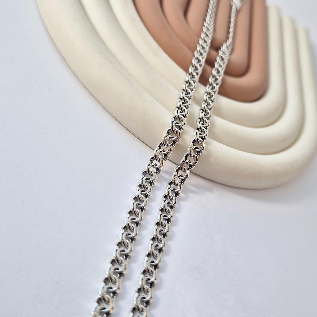 Цепочка цепь плоский бисмарк серебро 925 пробы 16,63 г 55 см (л11)