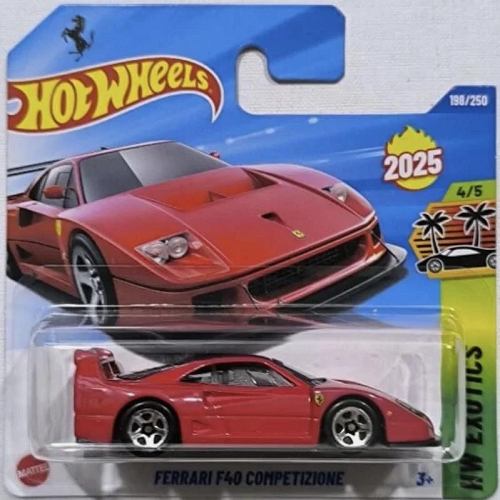 Игрушечная машинка Hot Wheels Ferrari F40 Competizione Exotics 1:64 Red (2866038007)