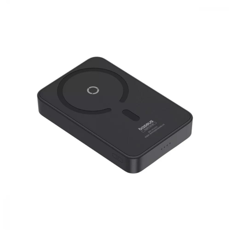 Повербанк BASEUS MagPro Magnetic Bracket Wireless Fast Charge 3A 2в1 QC3.0+PD3.0 з бездротовою зарядкою 15W/20W 5000 mAh Чорний (P10064101123-00) - фото 9